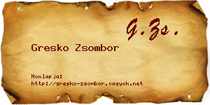 Gresko Zsombor névjegykártya